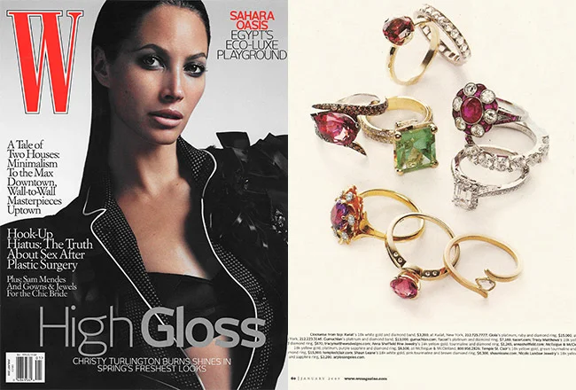 Sapphire Blossom Solitaire Ring, W Magazine