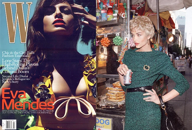Sapphire Baguette Hoops, W Magazine