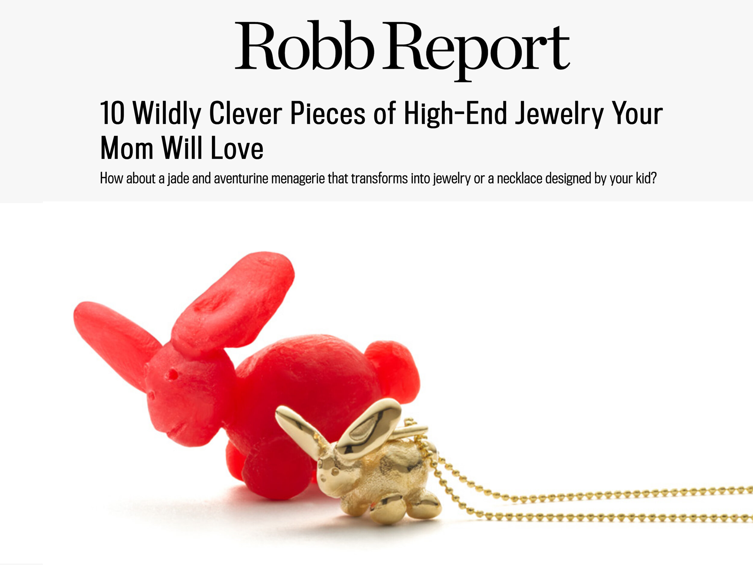  Kid Jeweler featured in The Robb Report. 