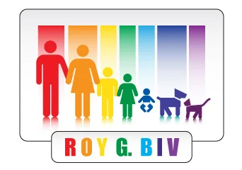 R ed O range Y ellow G reen B lue I ndigo Vi oliet = ROY G. BIV 's Family
