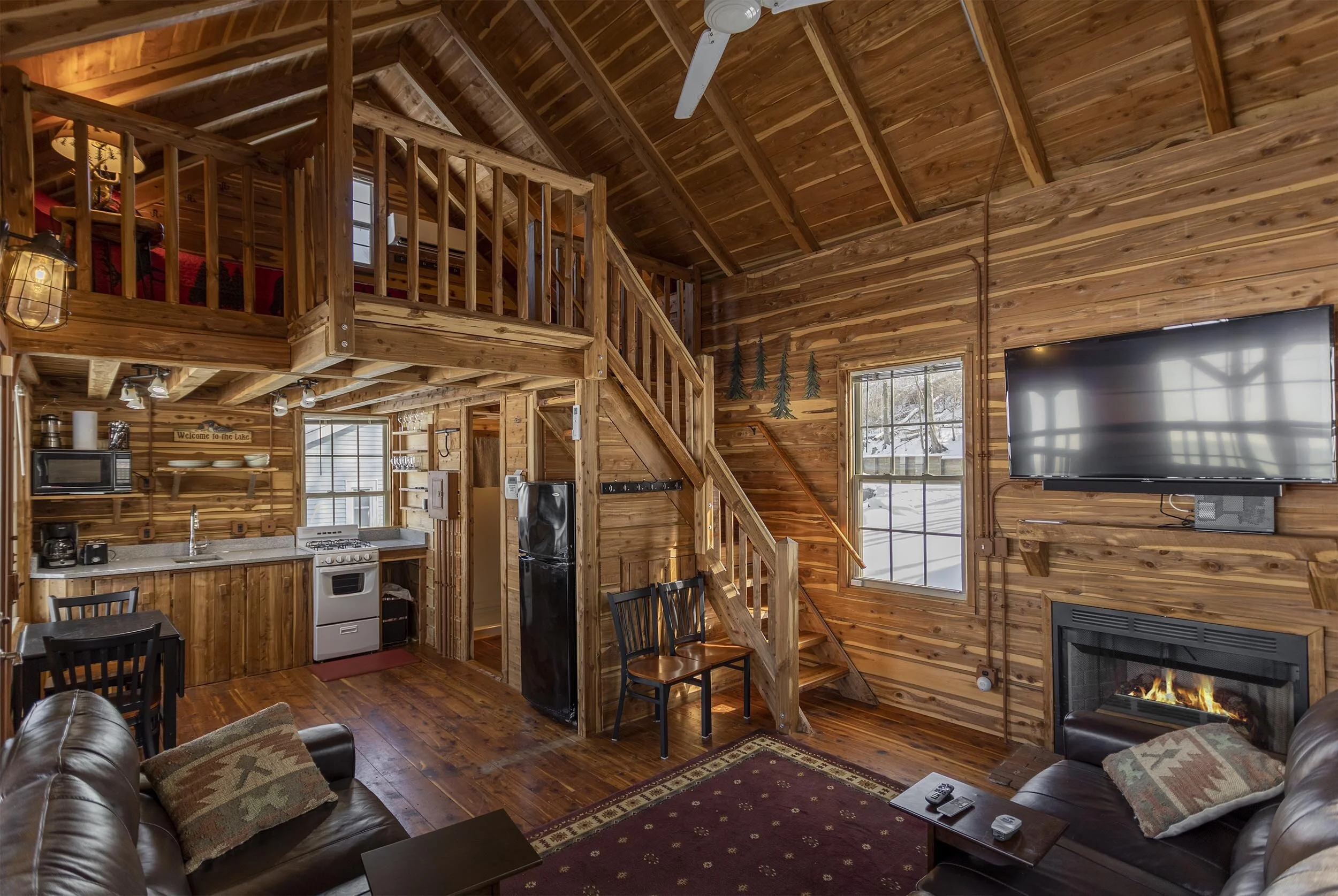 The 1BR/1BA Lakeside Log Cabin, Available with the Woodlands Lodge  See More