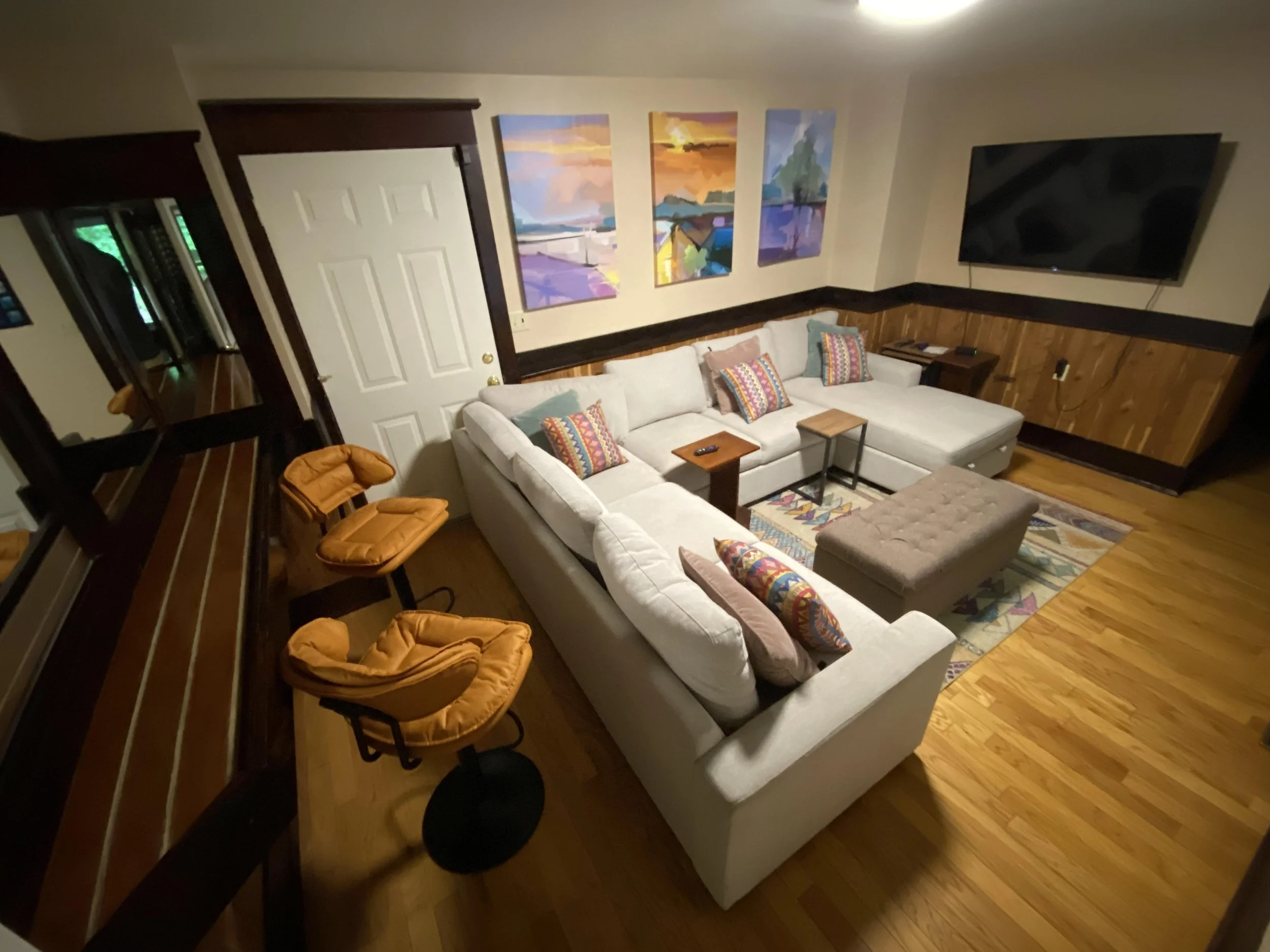 The cozy TV Room is a great place to hang out -- and for little ones to have "quiet time”
