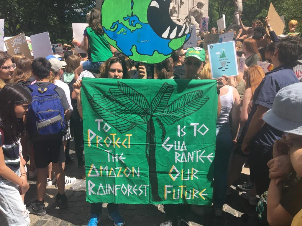 BRAZILIANS AND ALLIES MARCH WITH INDIGENOUS LEADERS AND  YOUTH TO DEMAND PROTECTIONS TO THE AMAZON AND CENSURING OF BOLSONARO