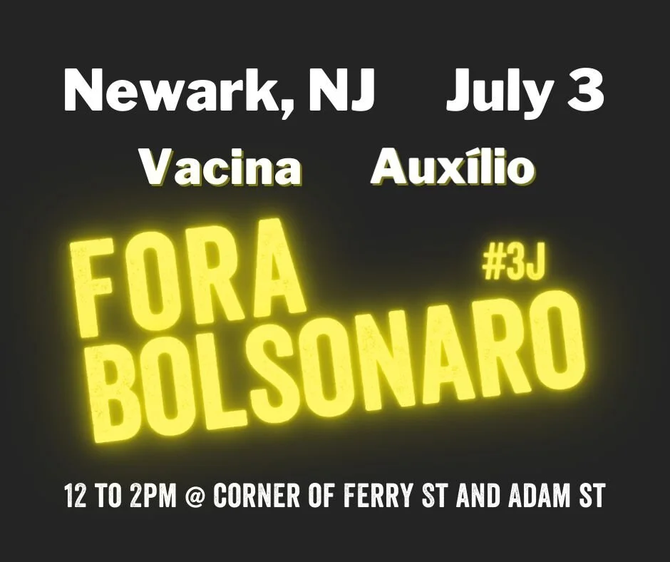 #3J NEWARK / NEW YORK #FORABOLSONARO #STOPBOLSONARO