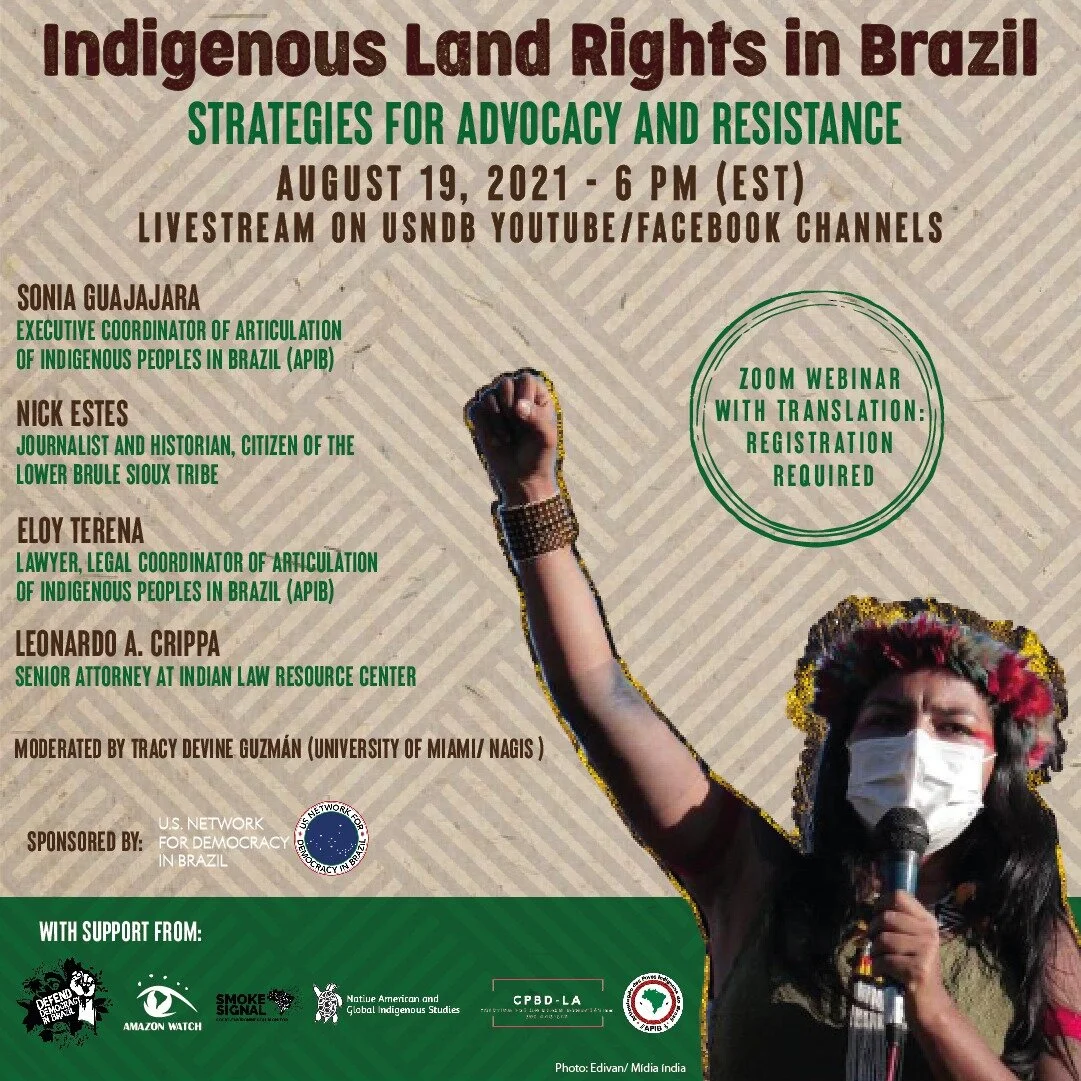 Join us on August 19: Indigenous Land Rights in Brazil- Strategies for advocacy and resistance