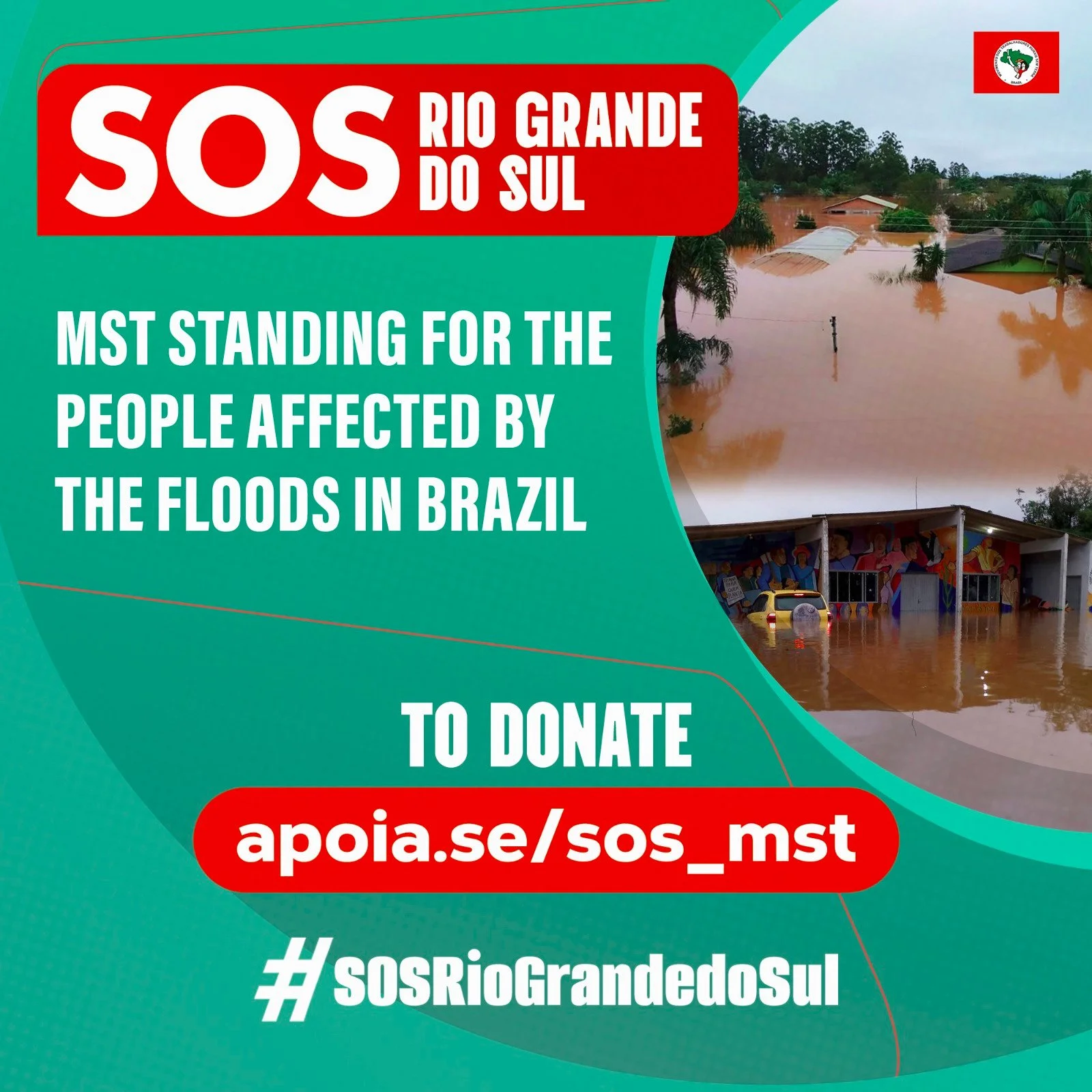 Donate to the victims of catastrophic floods in the south of Brazil via the MST!