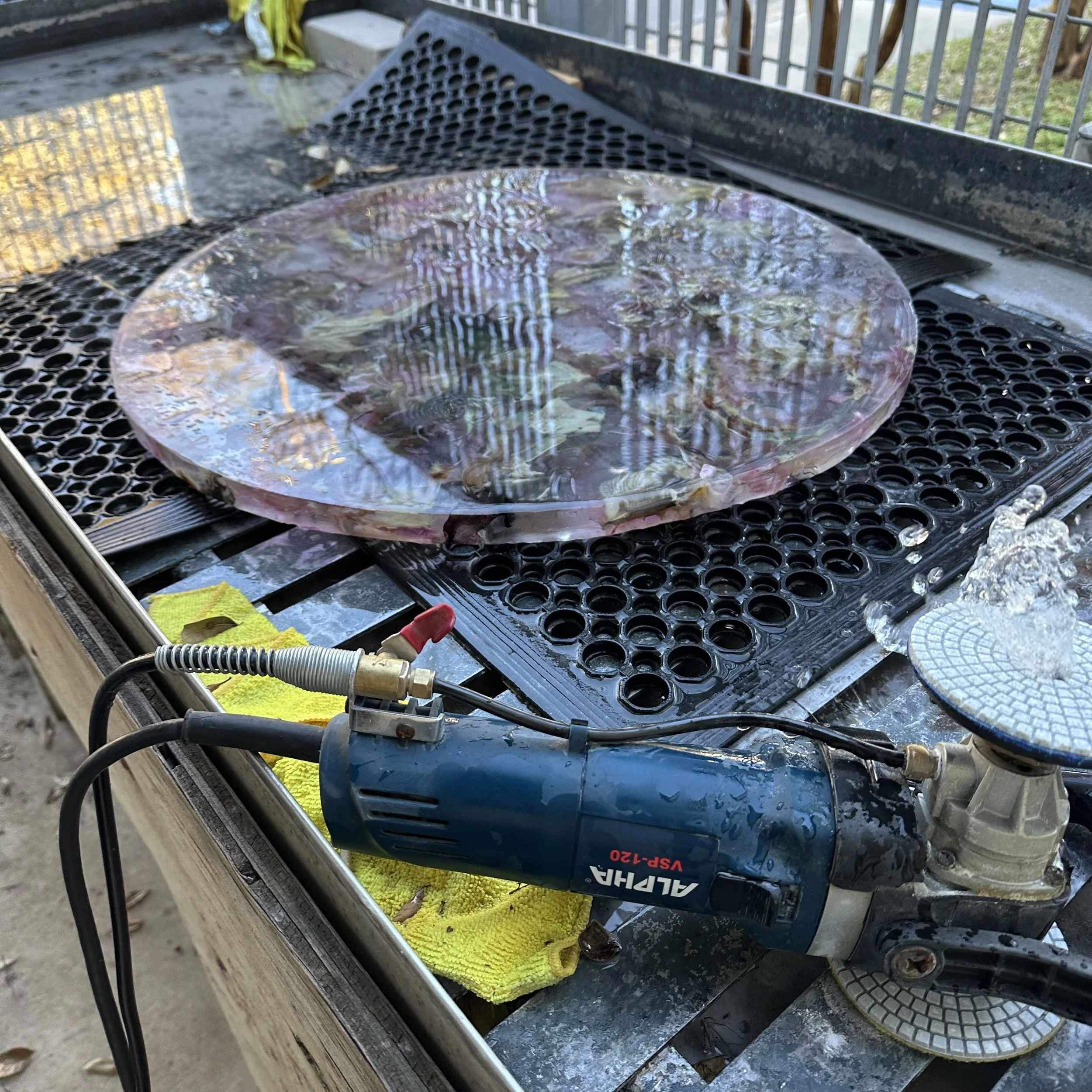 Kilncast glass slabs for Spring Benefit sale @ UT Arlington