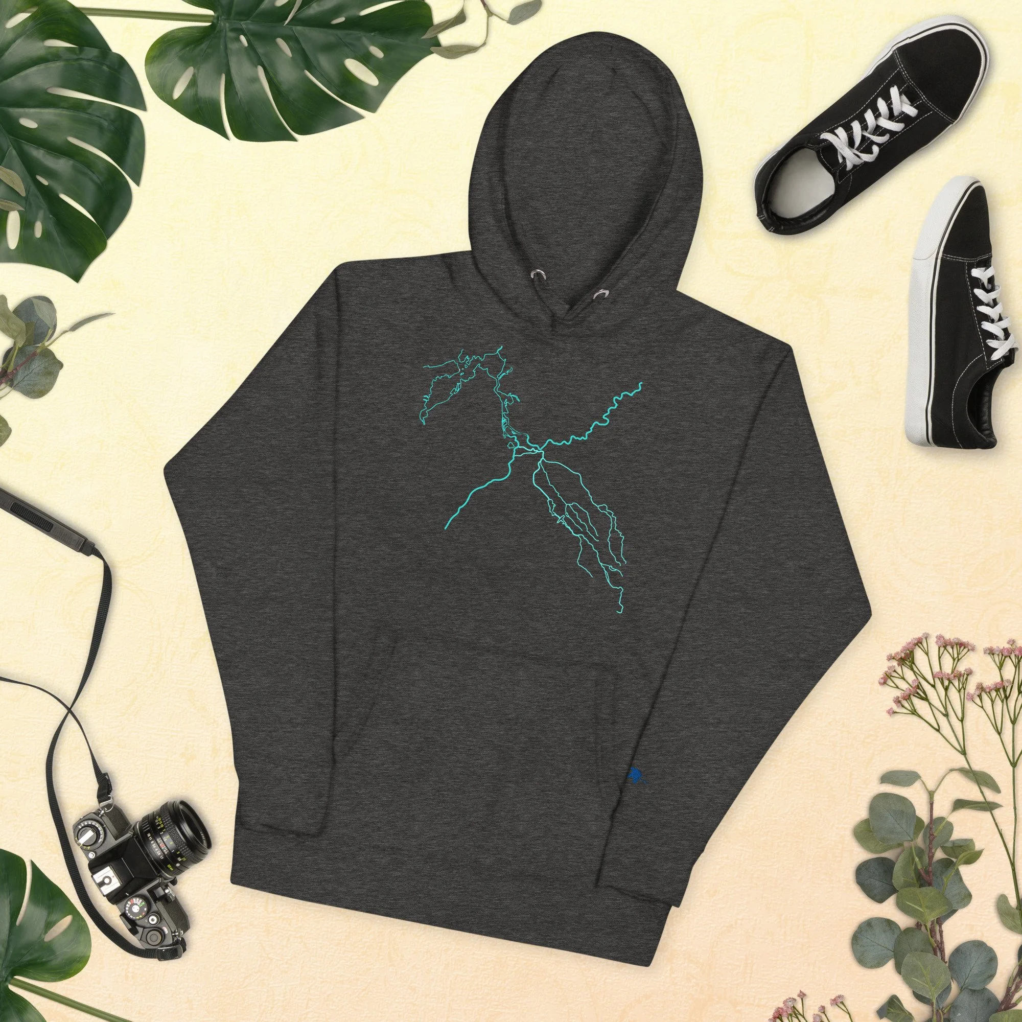 Mokelumne Watershed cotton hoodies