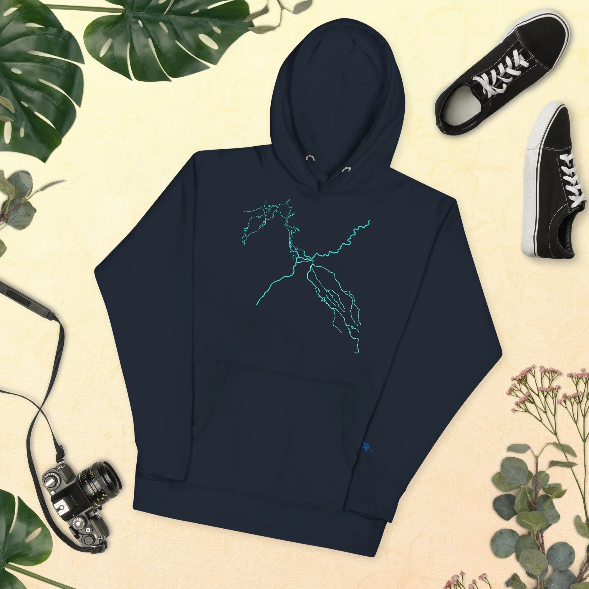 Mokelumne Watershed cotton hoodies