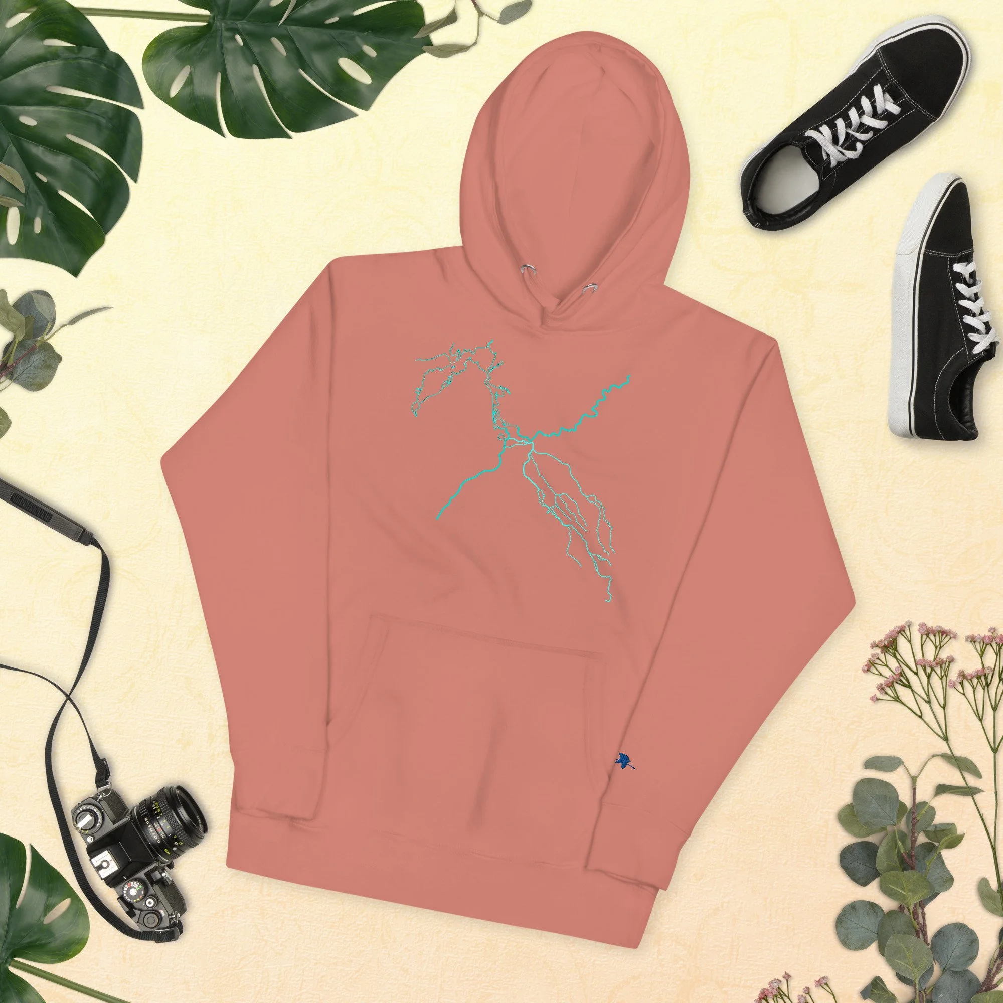 Mokelumne Watershed cotton hoodies