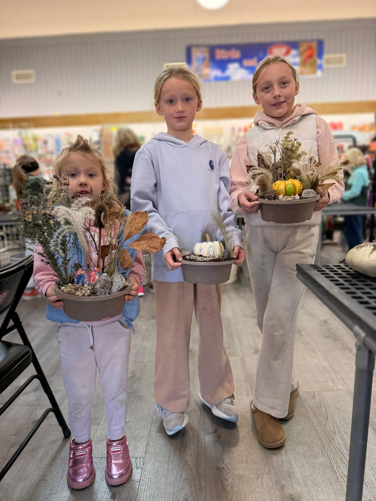 If you missed our drop-in kids' pumpkin craft last Saturday, you've got one more chance to join in! Kids (and any interested adults) can make a Mini Pumpkin House, complete with a little garden made of dried plant material. We're offering the craft f