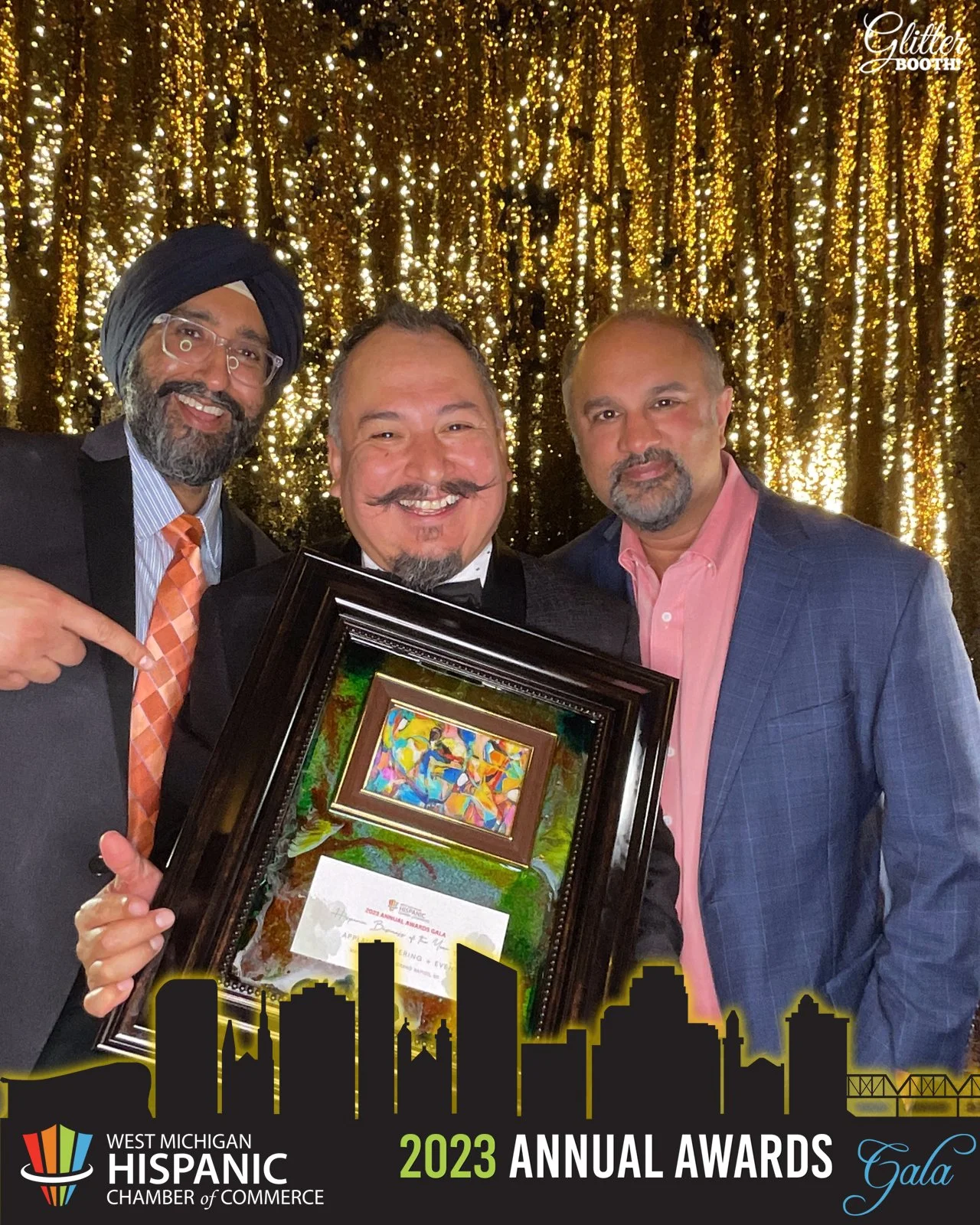 West Michigan Hispanic Chamber Gala 2023 Selfie Station GIF Photo Booth