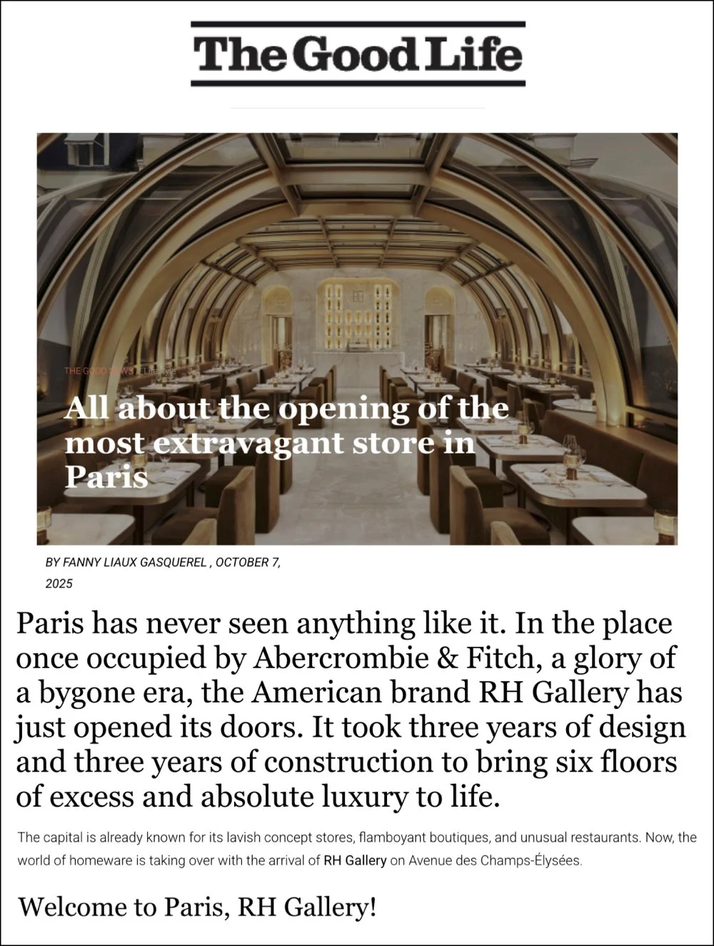 THE GOOD LIFE FRANCE