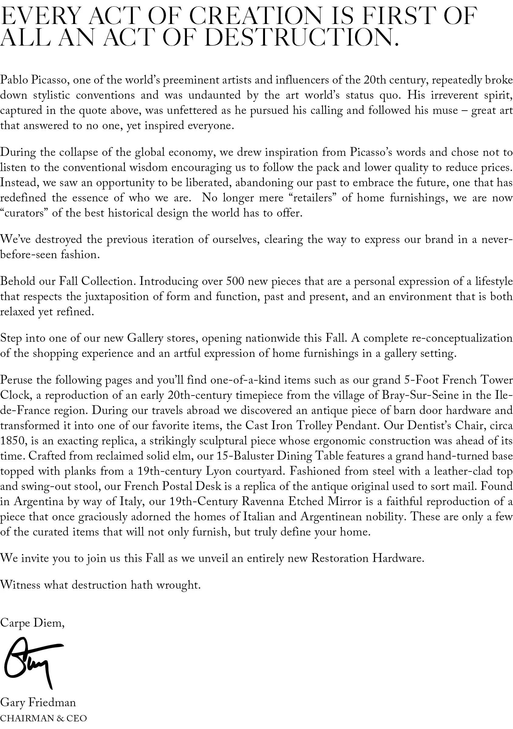 Early Fall 2010 — RH NEWS