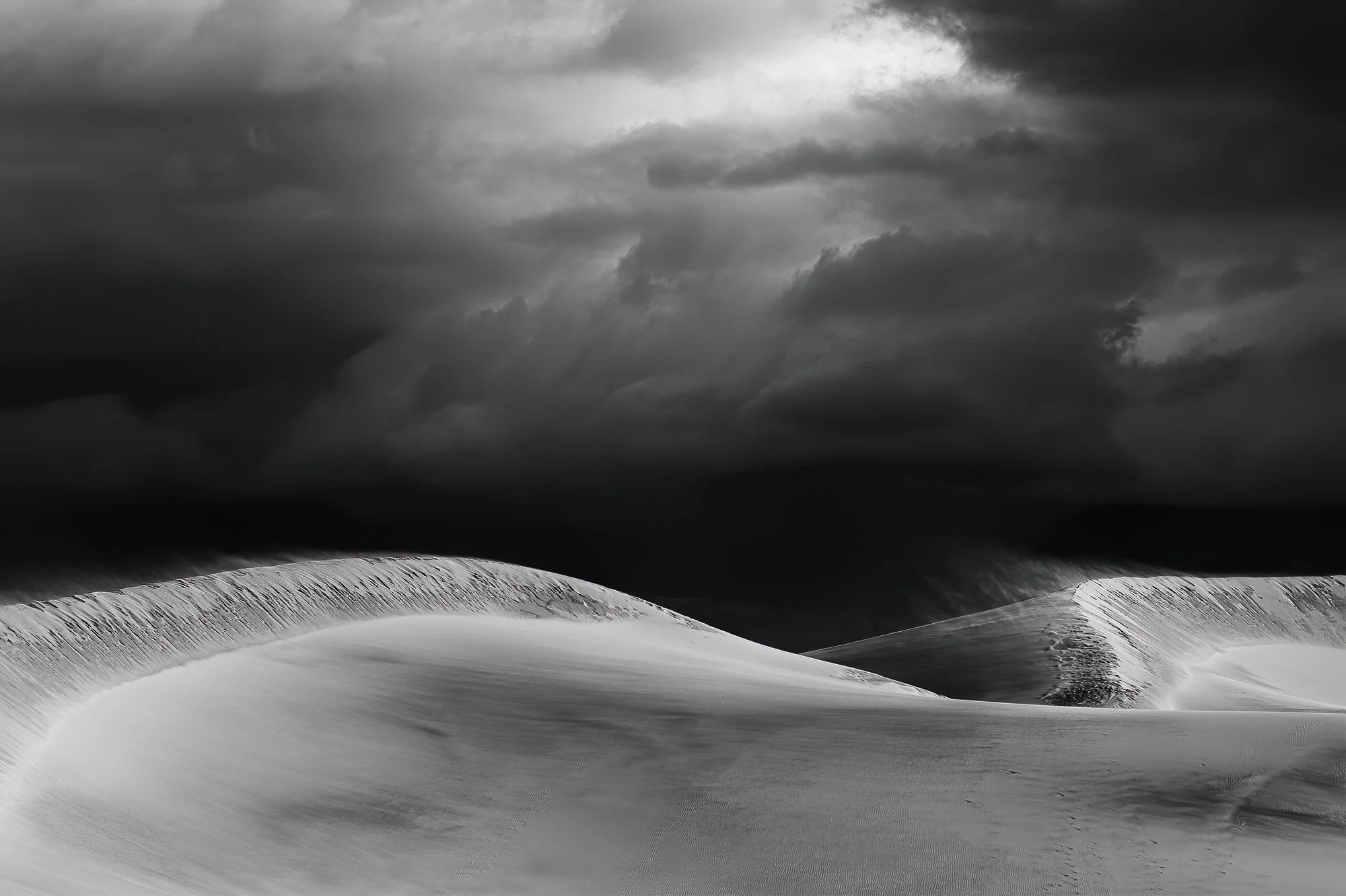 Dark Moody Sky Sand Dunes