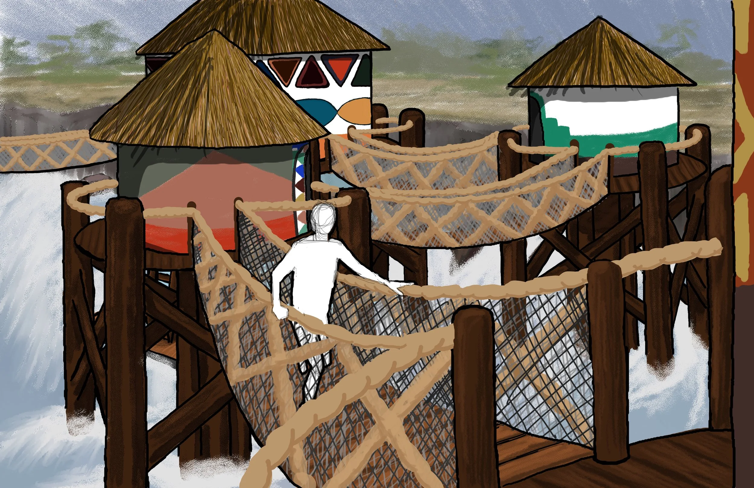 Perspective View of the Atwende Village