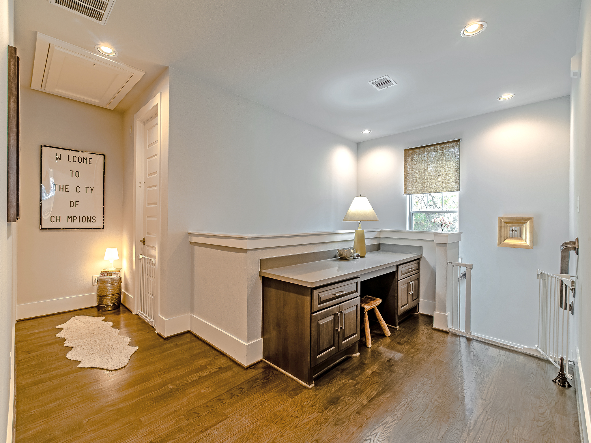  Upstairs built in desk serves as the perfect homework area or office space. 