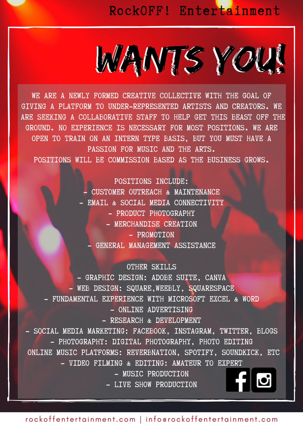 Get Involved! — RockOFF! Entertainment
