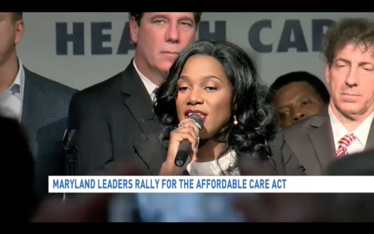 ola ojewumi in Maryland leader rally for affordable care act