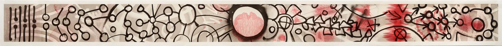 Network Paradox Scroll, 18’ by 2’, 2019. Printed by Mullowney Press, San Francisco