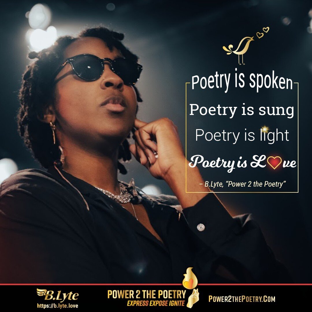 &quot;Poetry is spoken. Poetry is sung. Poetry is light. Poetry is love.&quot;&ndash; B.Lyte, Power 2 the Poetry
#bthelyte #power2thepoetry #lyftoff321 #motivation #poetry #love #art