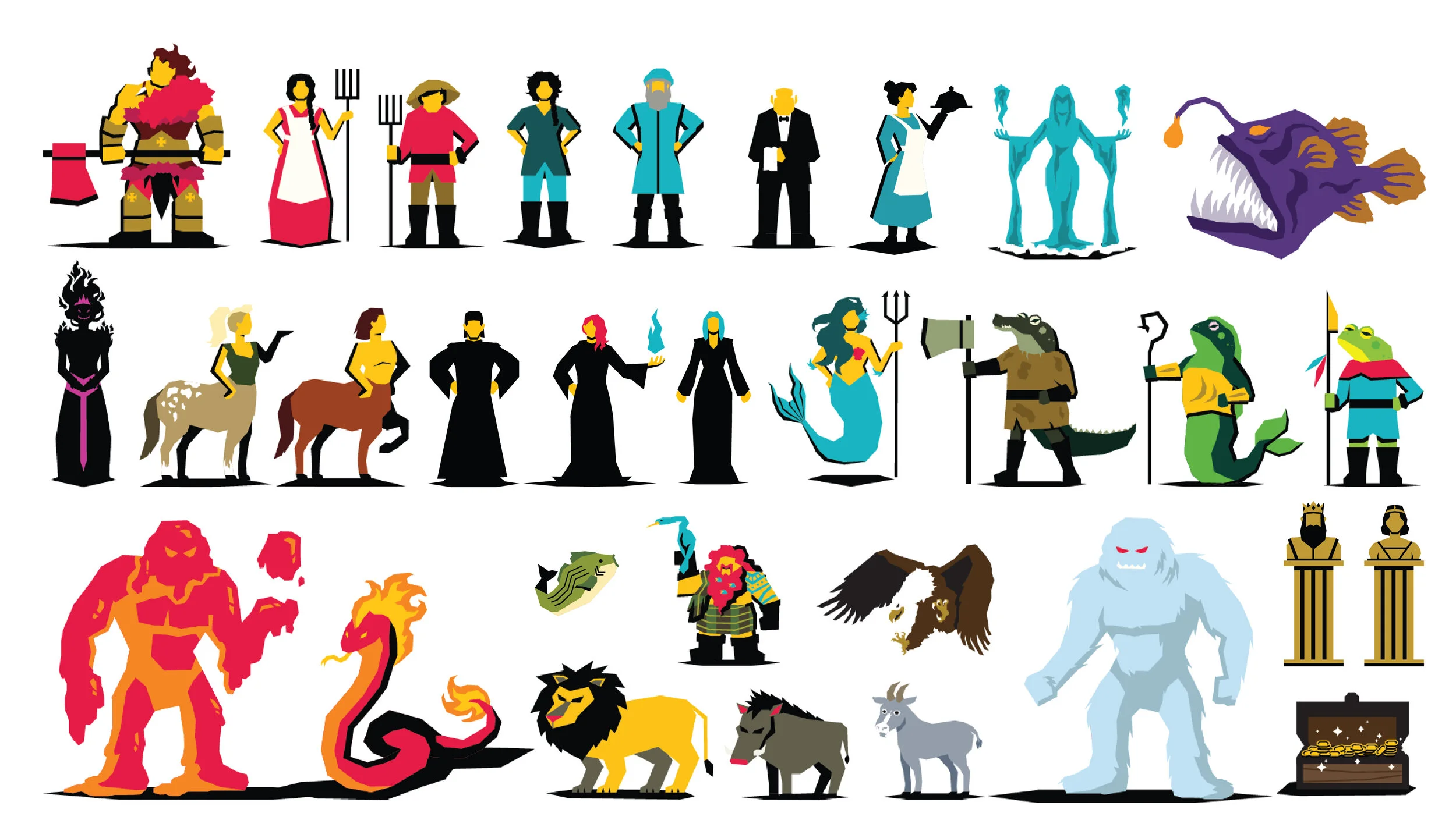 Young'ns & Dragons: Select Character Designs
