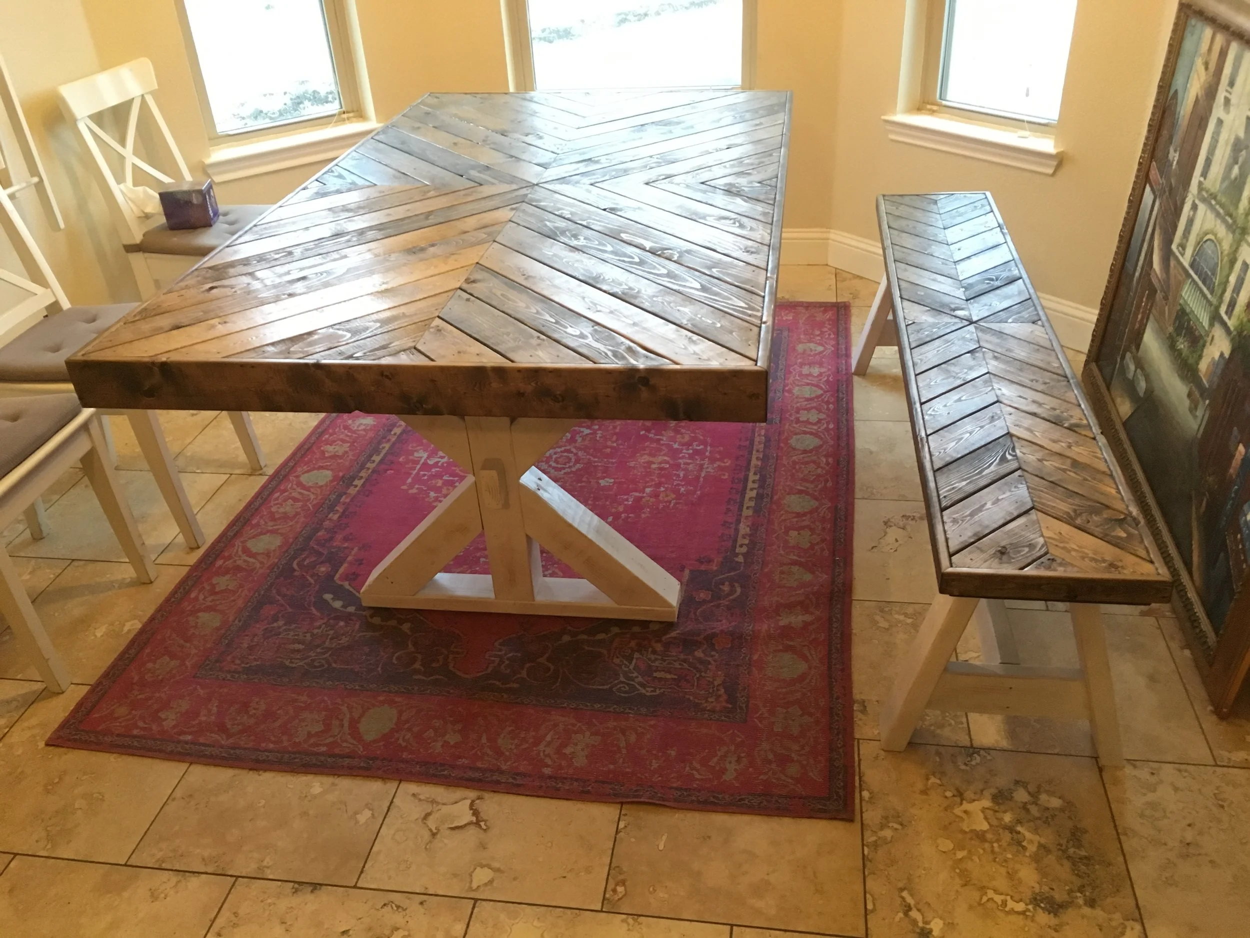 herrringbone in breakfast nook.JPG