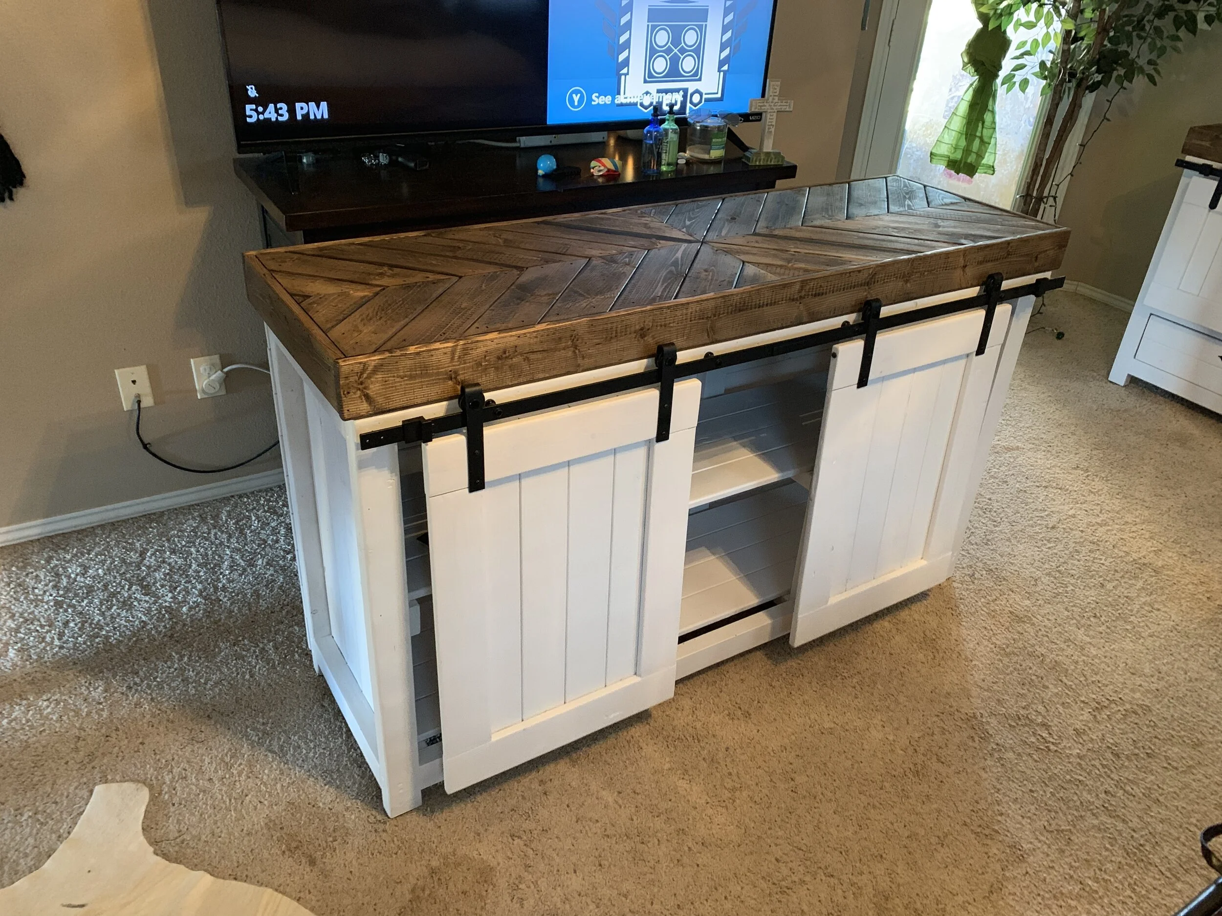 Barn Door Entertainment Center.JPG