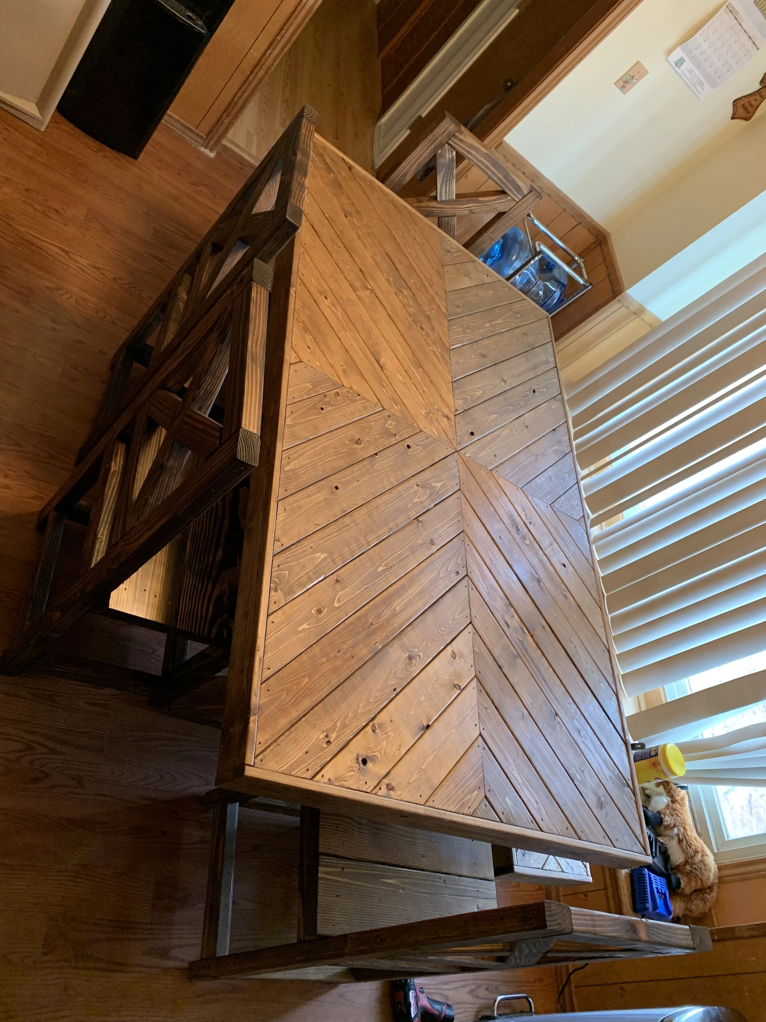 Herringbond design with matching bench and chairs2.JPEG