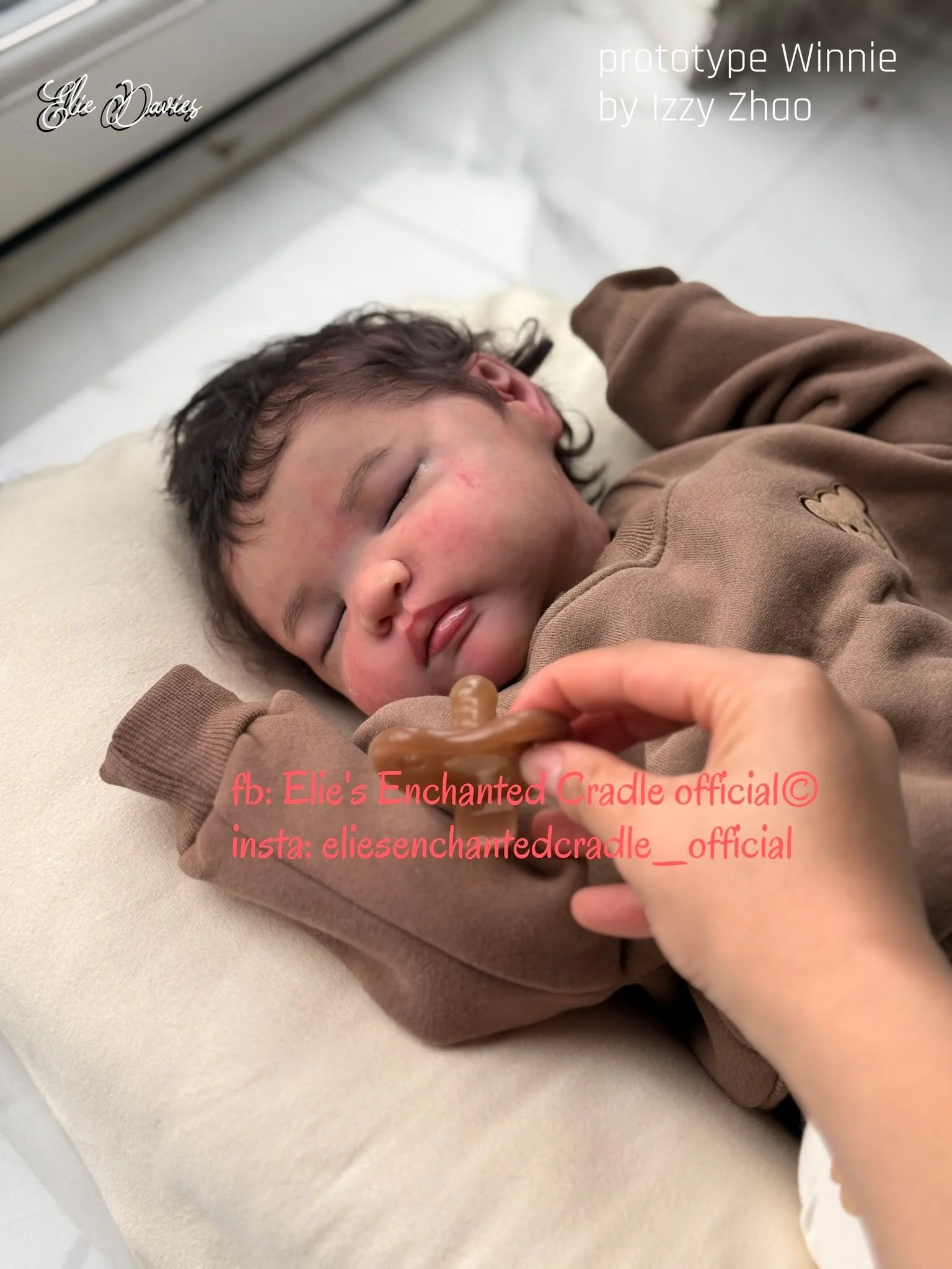 @eliesenchantedcradle_official  Winnie <3 I love this baby's curls! I believe Elie is open to custom orders of Winnie if anyone would like one.

Blank kits will be available on my website this Saturday, March 21! If anyone would like to be put on 