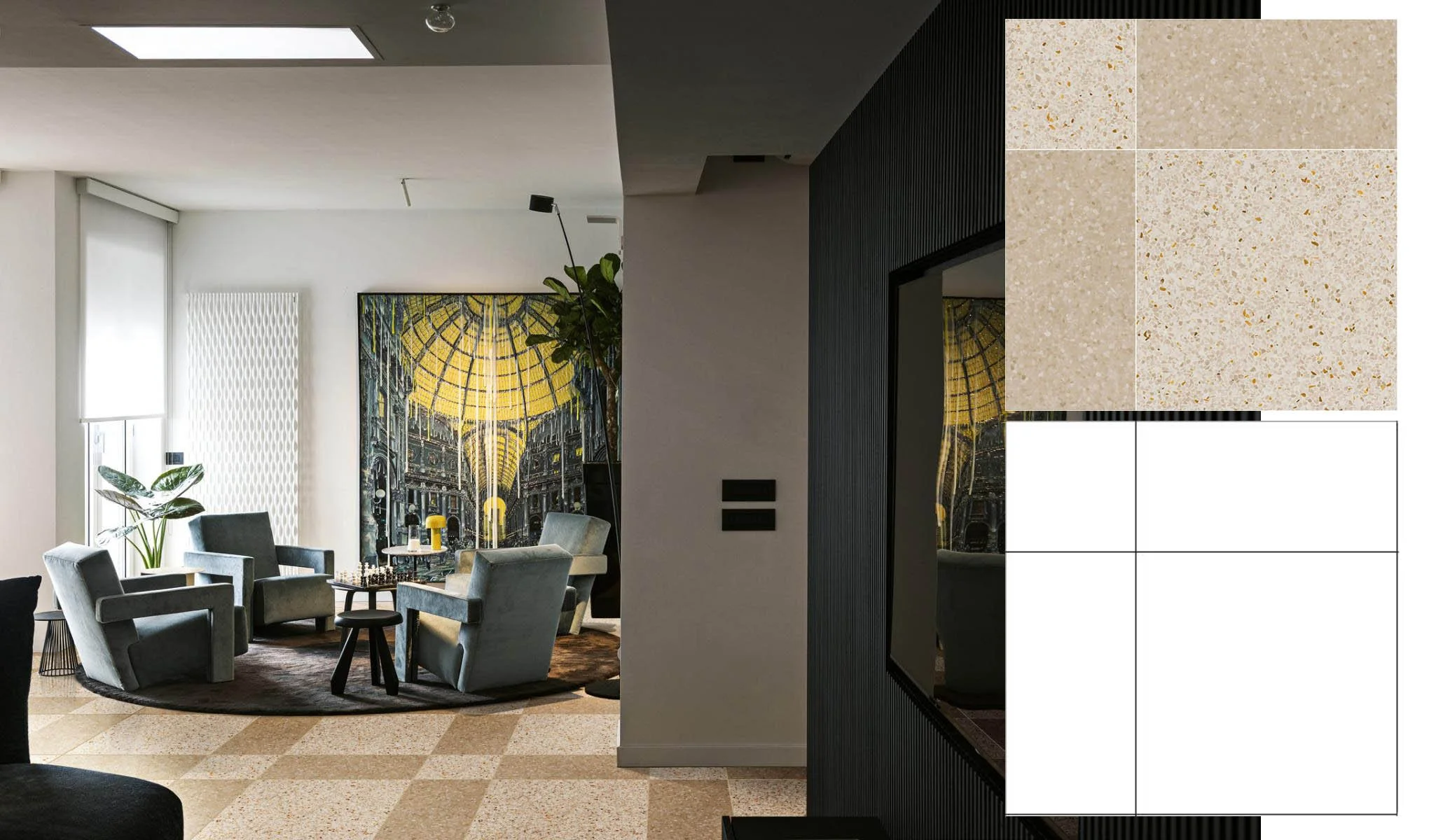 TERRAZZO MODULE 'BRICKS 2' : Beige and Delicate