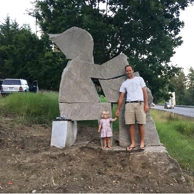 Keep an eye out for a new sculpture installation in Poulsbo, WA! The sculpture is visible while driving on hwy 305 from Poulsbo toward Bainbridge Island.