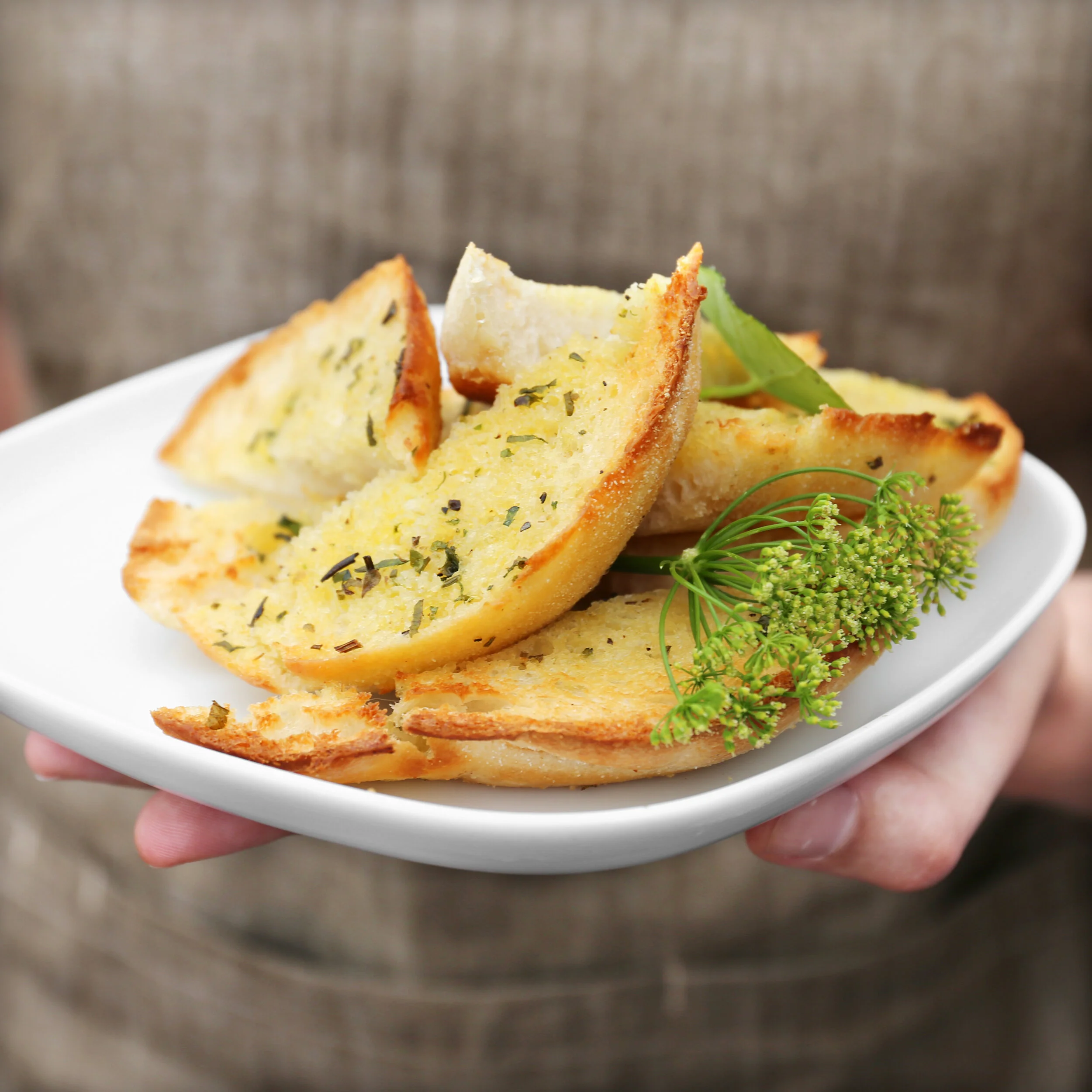 Baked Turkish Loaf, Garlic and Herb Butter