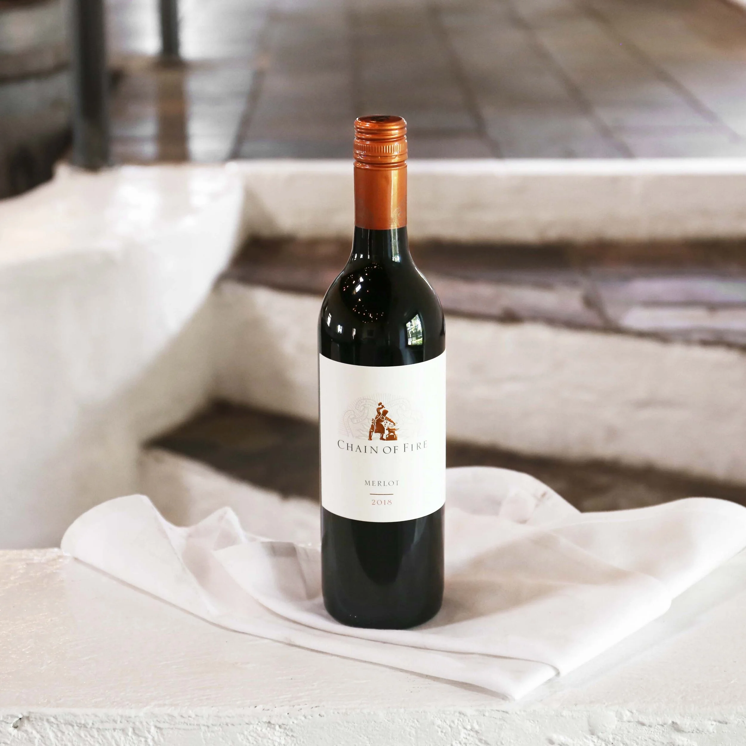 A Bottle of Chain of Fire Merlot