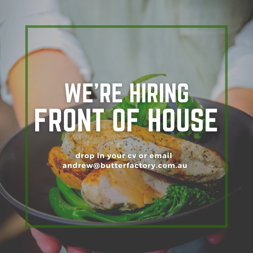 WE&rsquo;RE HIRING 📣⁣
⁣
We&rsquo;re looking to expand our team and need some hospitality professionals for front of house positions. ⁣
⁣
Are you well presented, have a great attitude and exude warm country hospitality? Then please apply...we&rsquo;d