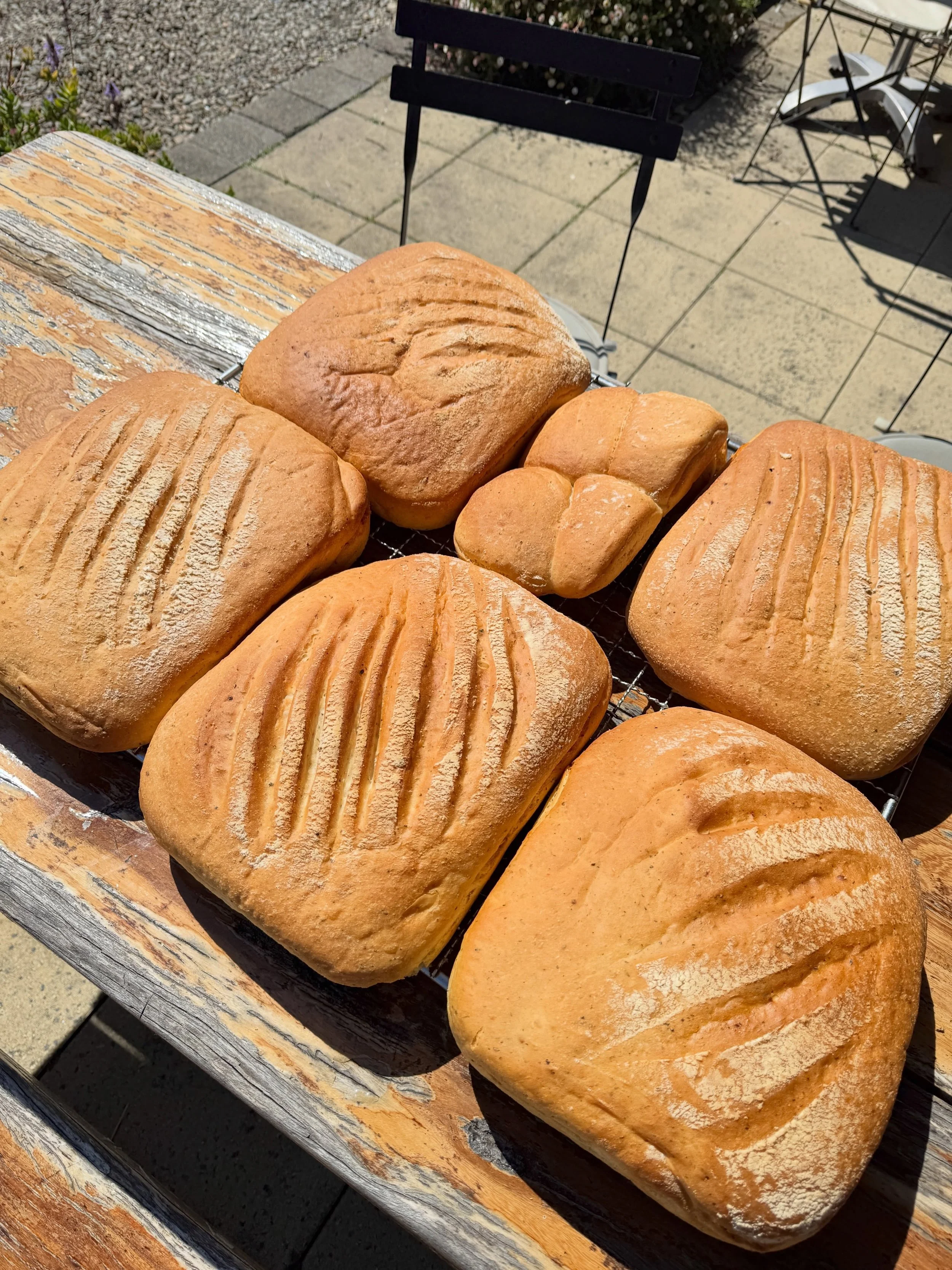 Freshly baked bread! We make our bread on the estate. Smells and tastes so good 😉