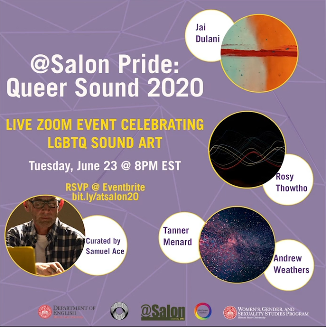 @Salon Pride: Queer Sound 2020 6/23: Jai Dulani, Rosy Thowtho, Tanner Menard &amp; Andrew Weathers