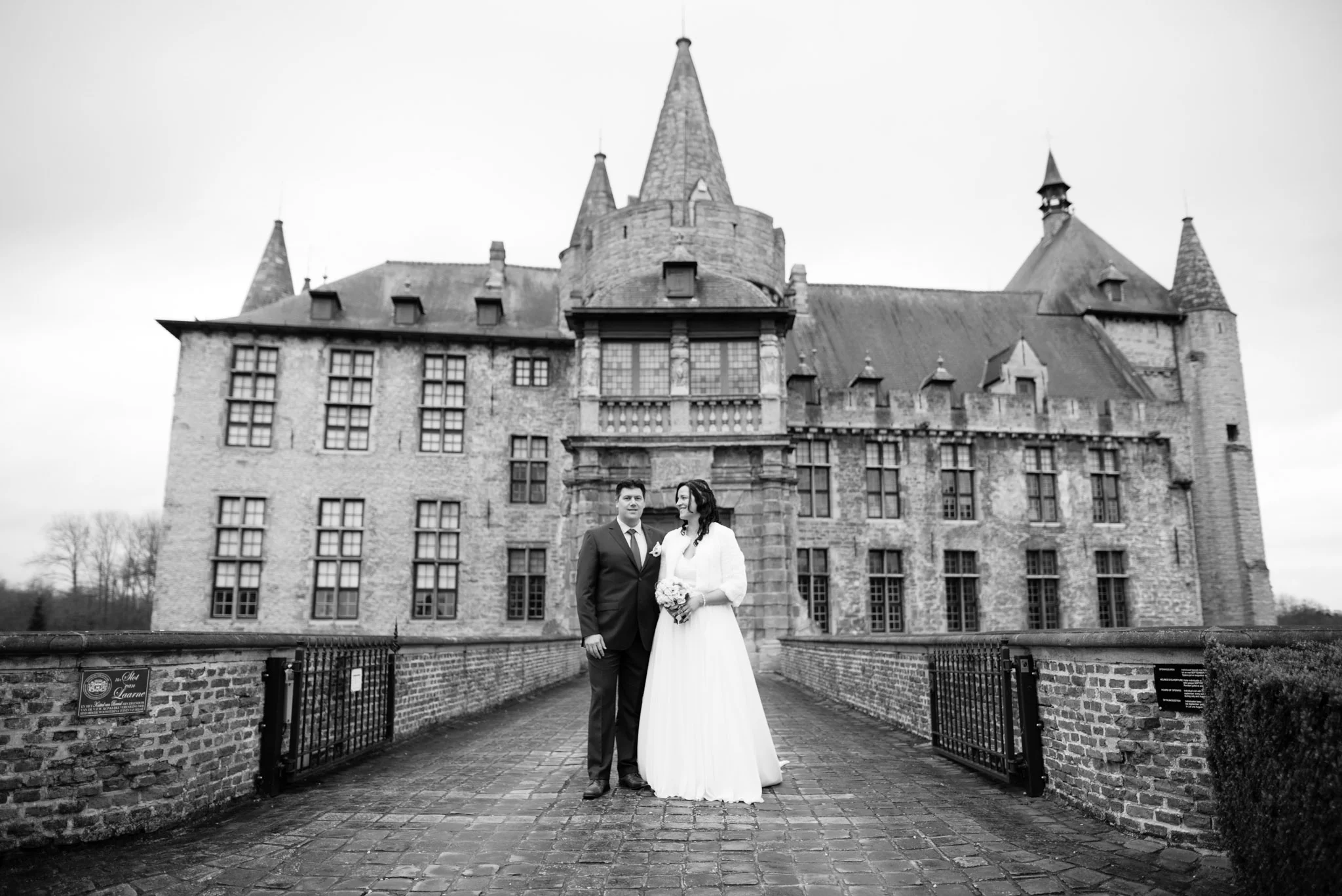 Foto bruid bruidegom Kasteel van Laarne