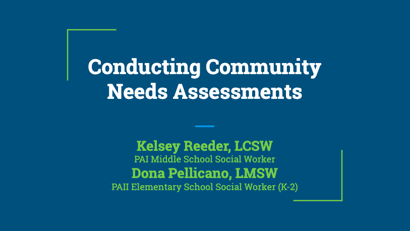 Conducting Community Needs Assessments