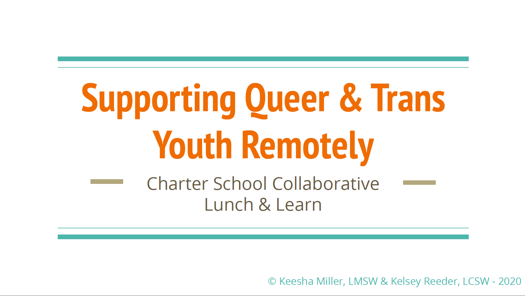 Supporting Queer &amp; Trans Youth Remotely
