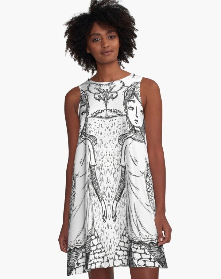 Fairytales are anything but cute. They are interesting, scary, and always strange. Check out our new design, &quot;Heroine's Journey into Faerie&quot; at @redbubble:

https://www.redbubble.com/shop/ap/101023855?asc=u

#wearyourstory #fairytaledressup