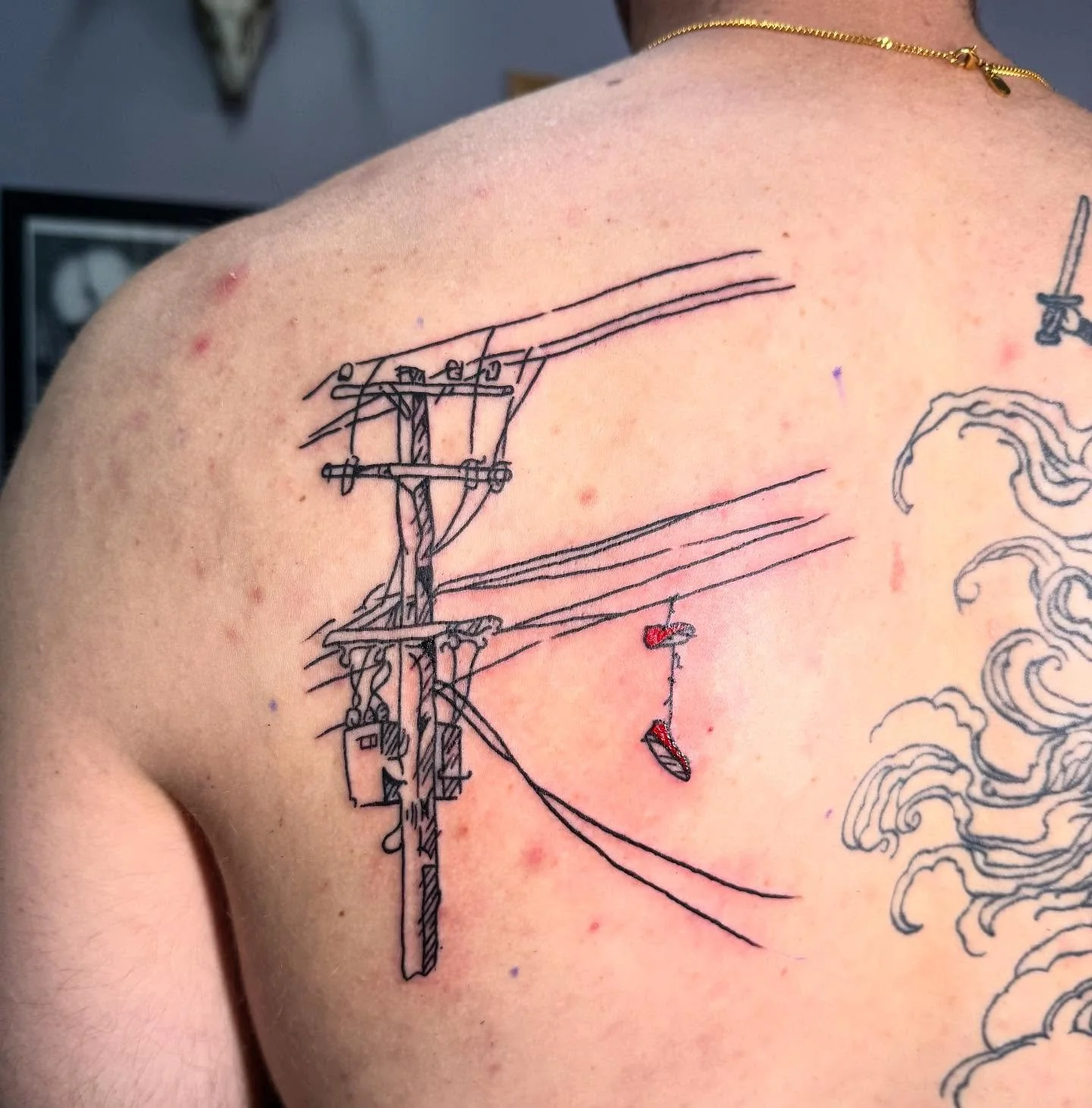 Had the honor of doing another memorial piece for Kyle (and his red shoes) on NOAH - thanks again‼️
.
.
.
#tattoo #tattoos #tattooshop #iowatattoo #iowatattooartist #cedarrapidstattoo