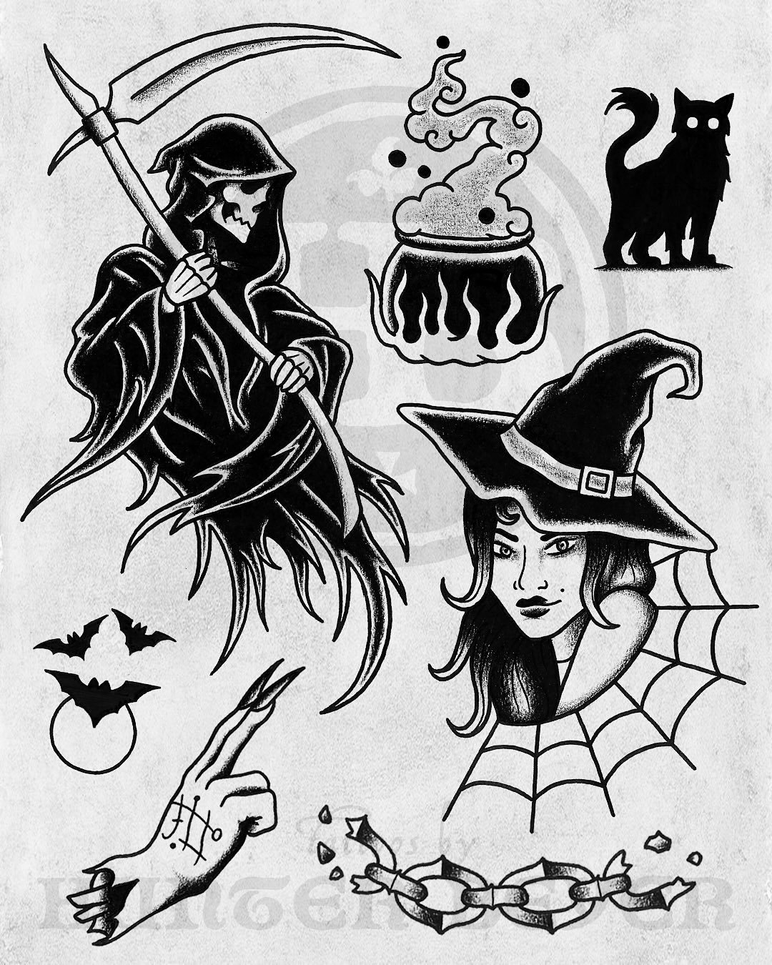 Some of the SCARIEST STUFF I&rsquo;ve ever drawn available now for the Halloween season! Includes new work, existing flash, and a few pre-drawn pieces up for grabs. More to come - DM to book!
.
.
.
#tattoo #tattoos #tattooshop #iowatattoo #iowatattoo