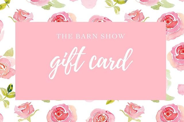 💐 MOTHER&rsquo;S DAY GIFT CARDS ARE HERE💐⁣
⁣
If your mom loves The Barn Show, we'd love to help you offer her something special this year. ⁣
⁣
We are offering 10% OFF any gift card amount you purchase for Mother's Day -$10 off $100, $20 off $200, a