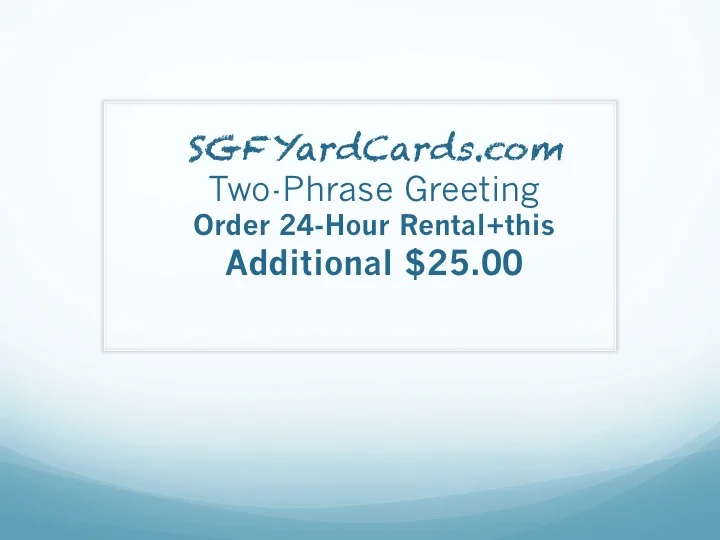 Two-Phrase Greeting-Same Location-Add...