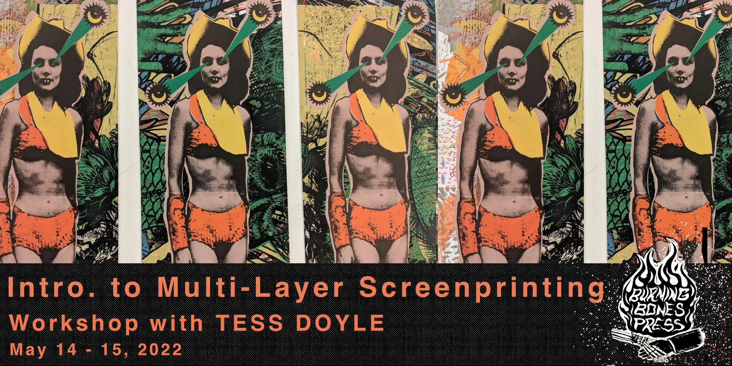 Screenprint Workshop at Burning Bones Press