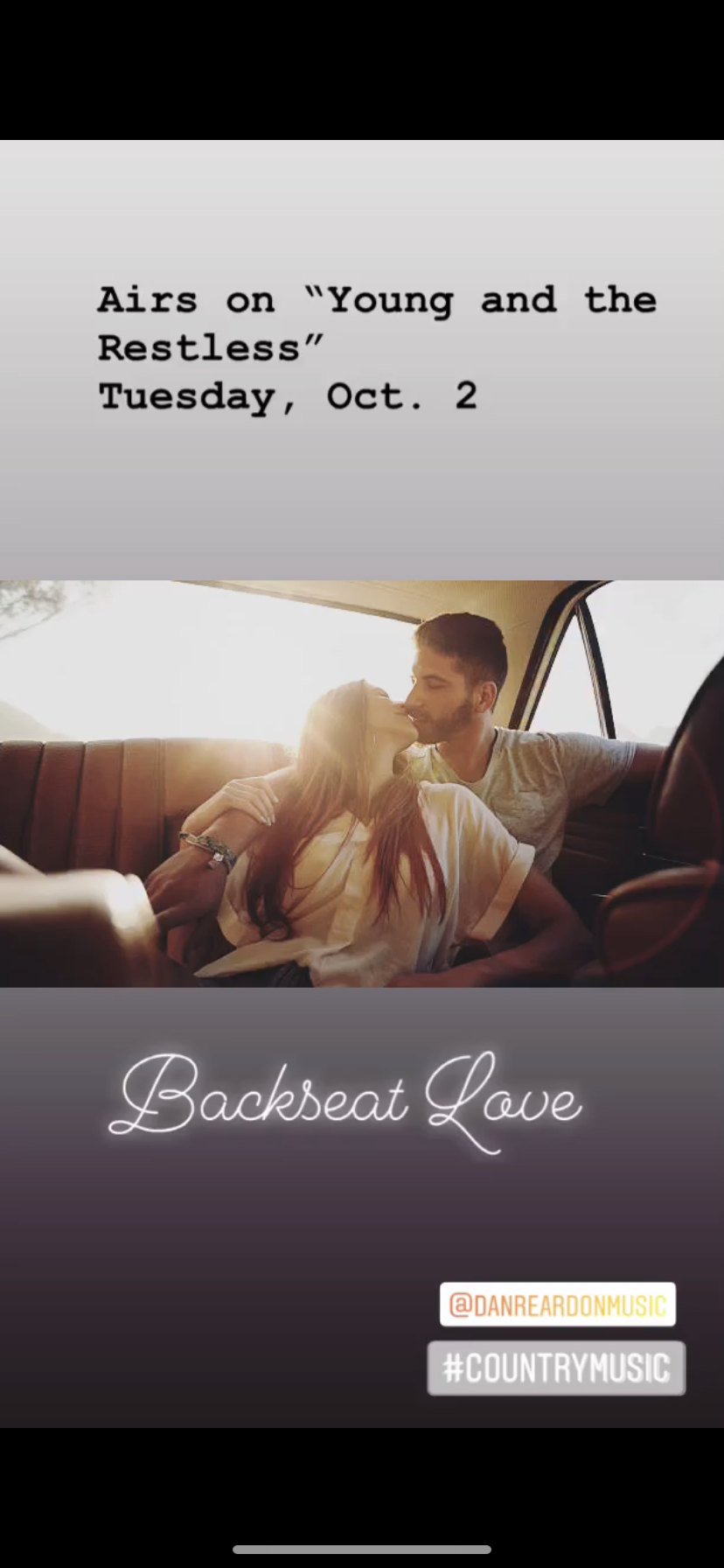 Unreleased Country Song "BackSeat Love" Featured on Y &amp; R
