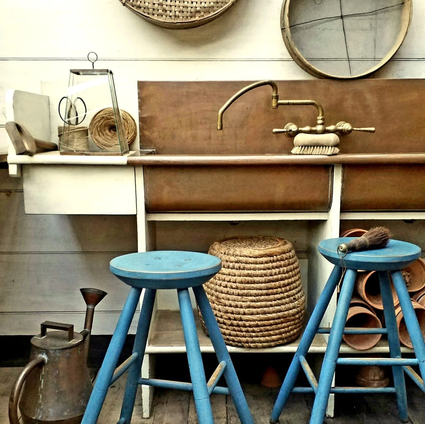 Hoffman &amp; Woodward returns to Trade Secrets.

Inspired by the quiet utility of their 18th-century storehouse, creatives Jan and David design and hand-build workspaces and accoutrements for the gardener and the cook &mdash; pieces that are as purp