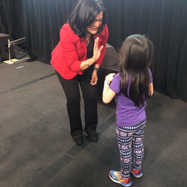 Getting a high five from @repjayapal at the Crosscut Festival! Thanks for the photo Jennifer wong @jlaurenwong :) #crosscutfestival #crosscut @crosscut_news