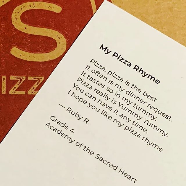 Oh how we love a pizza rhyme, we try to craft them all the time. Ours are fine, but we're just a newbie, nowhere as talented as young poet Ruby. 😊